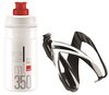 Elite Kit Ceo für Kinder Bidon 350ml transparent mit rot Bidonhalter schwarz mit weiss 