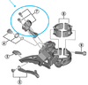 Shimano Anschlagschrauben FD-M9025 mit Platte M4 x 8.5 mm 