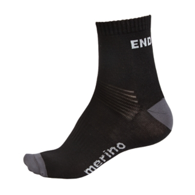 Endura BaaBaa Merino Socken (Doppelpack) für Herren - Schwarz L/XL
