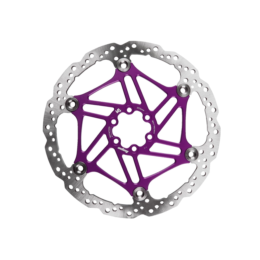 Hope HOPDISCVENTED3.3mmPu203IS 203 mm 6 BOLT V4 BRAKE PURPLE