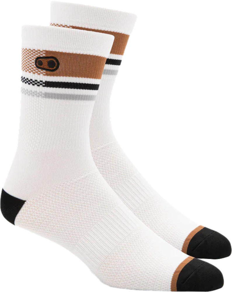 Crankbrothers MTB Socks white/brown