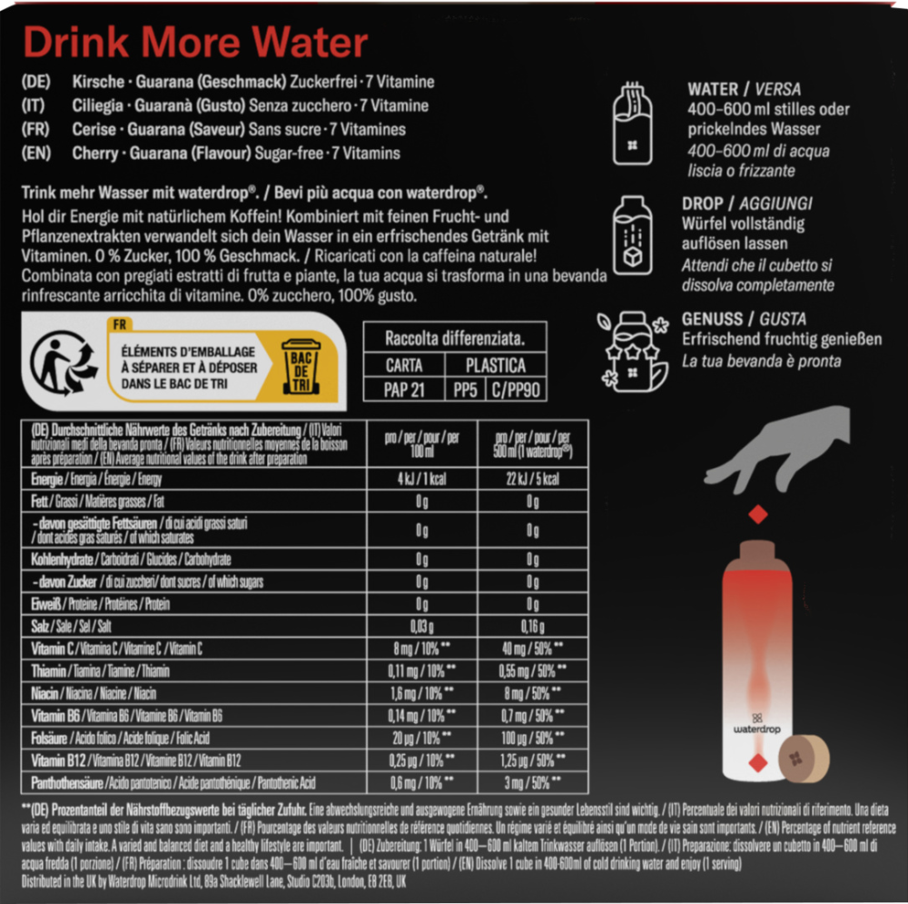 waterdrop waterdrop Microenergy Cherry Boost (6x12 Pack)