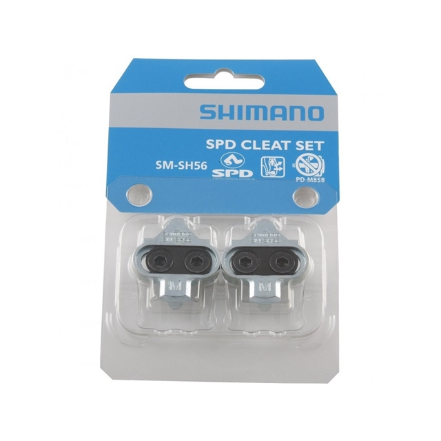 Shimano Schuhplatte SM-SH56 Mehrfachausstieg, silber- mit Gegenplatte