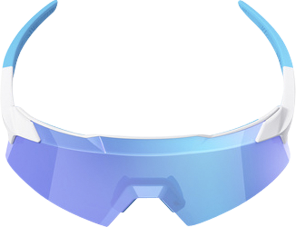 100% 100% Aerocraft - Matte White - HiPER Blue Mirror Lens