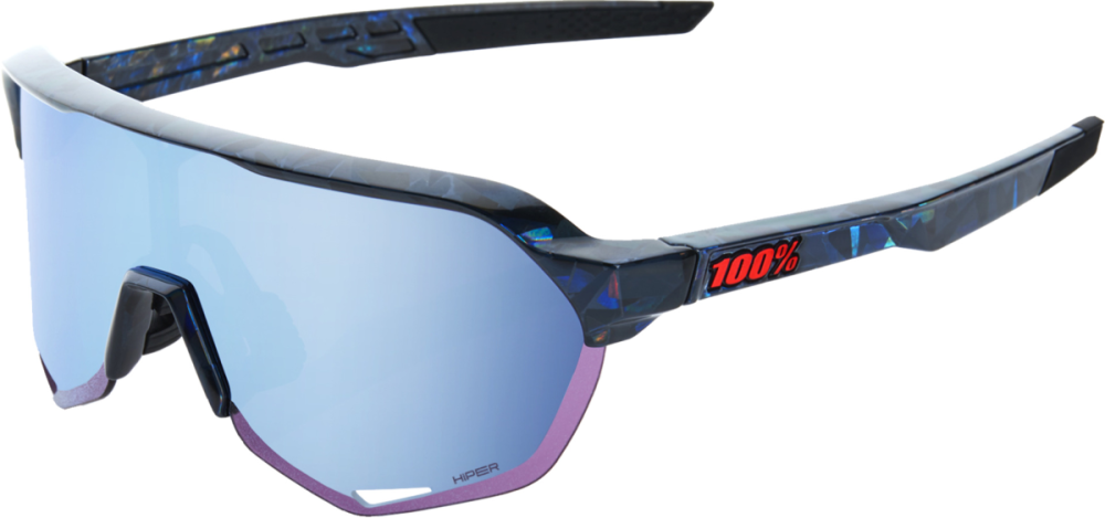 100percent 100% S2 Glases black Holographic - Hiper blue multilayer mir