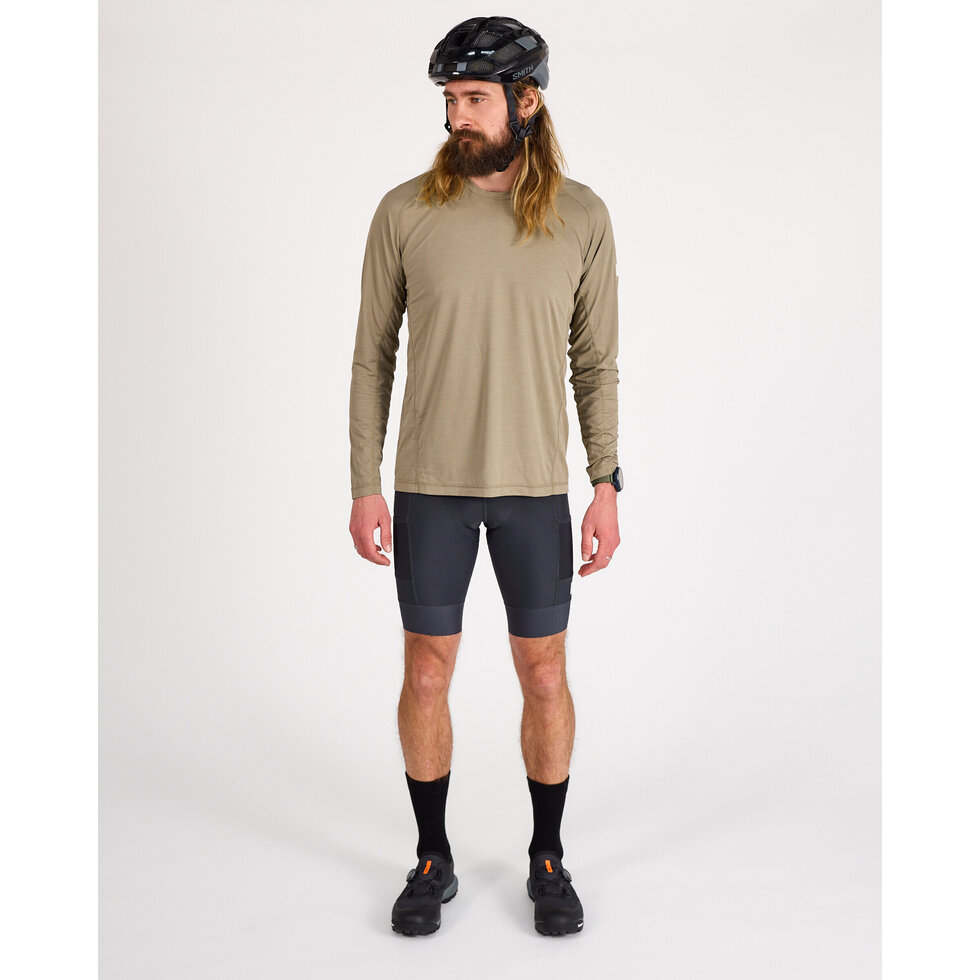 Albion Cycling MENS ZOA SUN SHIELD LONG SLEEVE T-SHIRT - Colour: FLINT, Size: XL
