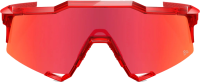 100percent 100% Speedcraft Gloss Translucent Red/Hiper Red Mirror lens