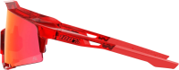 100percent 100% Speedcraft Gloss Translucent Red/Hiper Red Mirror lens