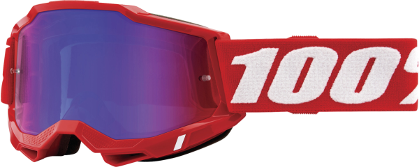 100% 100% Accuri 2 Goggle Neon/Red - Mirror Red/Blue