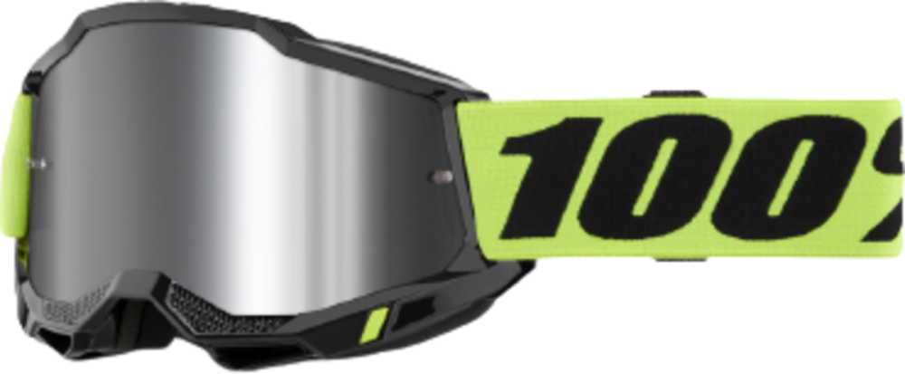 100% 100% Accuri 2 Goggle Neon Yellow - Mirror Silver Lens