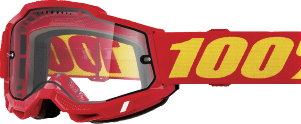 100% 100% Accuri 2 Enduro MTB Goggle Red - Clear Lens