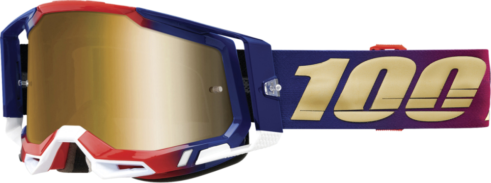 100% 100% Racecraft 2 Goggle United - True Gold Mirror