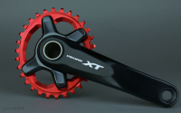 absoluteBLACK aBLACK - MTB - OVAL - XT M8000/MT700 assymetrical chainring N/W - RED - ROT 3...