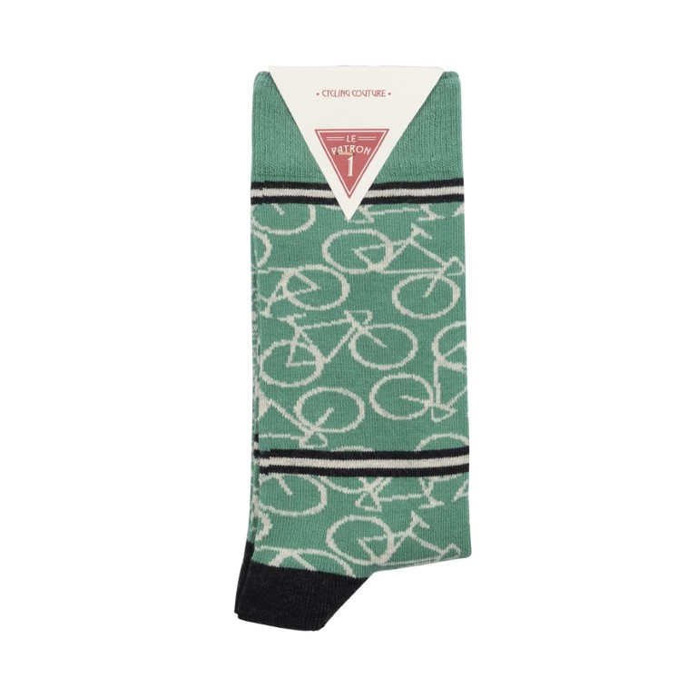 Le Patron Bicycle Socks celeste