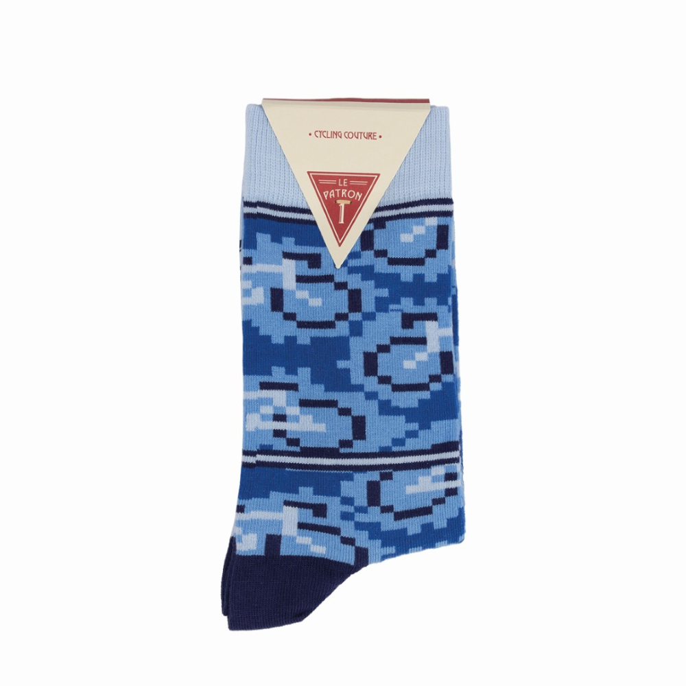 Le Patron Bicycle Moderno Socks blue
