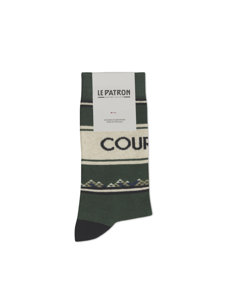 Le Patron Coureur Socks dark green