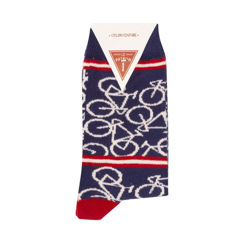 Le Patron Bicycle Socks indigo blue