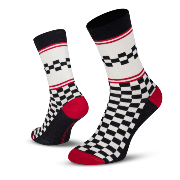 Le Patron Classic Jersey Peugeot Socks black ecru