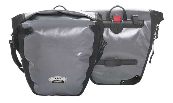 Norco Gepäckträgertaschen Arkansas grau 2x20L – mit Rollverschluss ​/ 34 x 36 x 17cm
