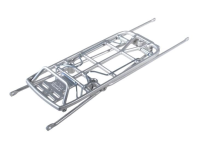 Pletscher Gepäckträger Athlete System 26​-​29″ – silber 320​-​354mm mit Befestigung auf Ösen