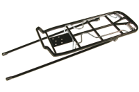Pletscher VR​-​Gepäckträger Athlete 2B 26″ schwarz – 360mm mit Befestigung für Vorderrad