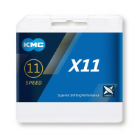 KMC Kette X11 1​/​2″ x 11​/​128″ Silver​/​Black – 118 Glieder