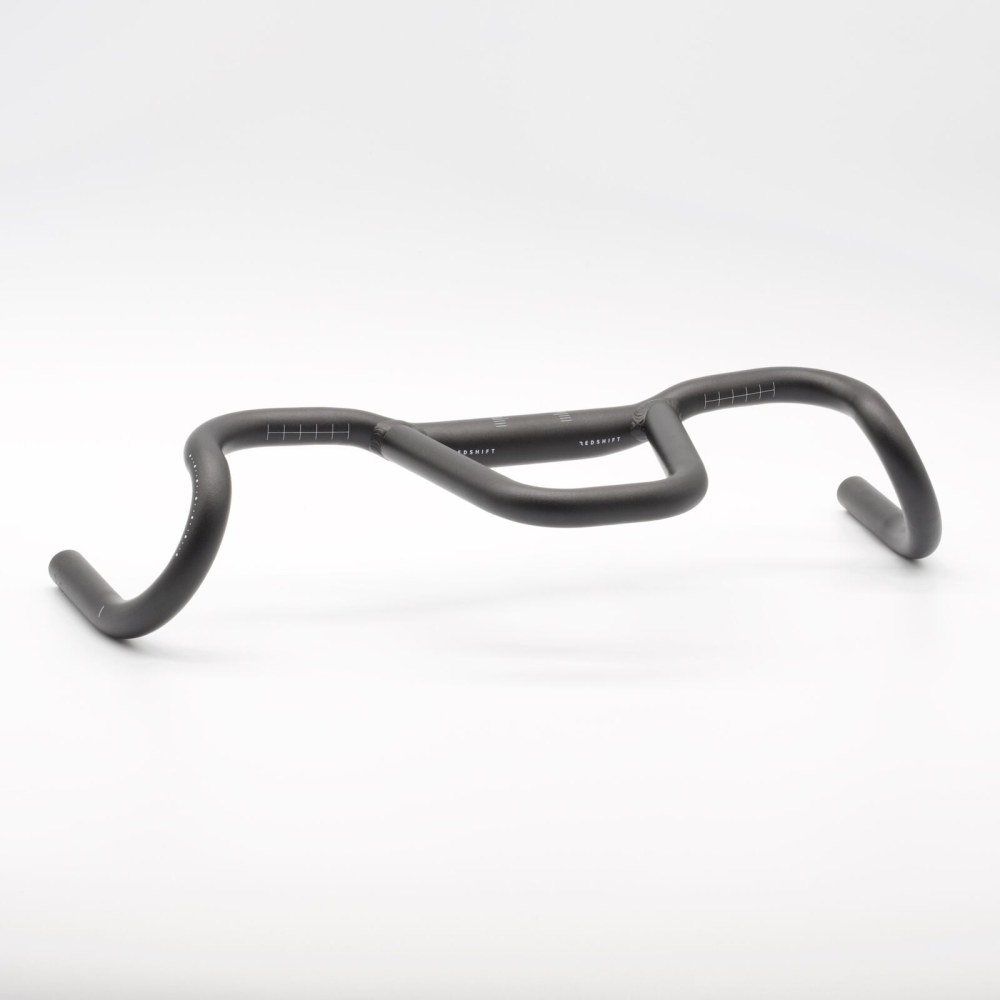 REDSHIFT Low Flare Kitchen Sink Gravel Handlebar, Drop Bar + Loop 53cm, 10 ° flare, black
