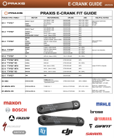 Praxis E-Bike Kurbelarme – Type 3 – Aluminium (MTN), 165 mm.
