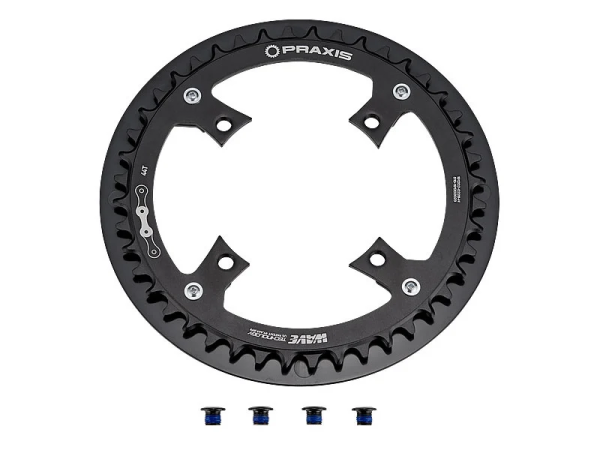 Chr Turbo, 44t, 11/12-spd, 104bcd, 1x Ring, Narrow Wide, Alloy, W/ Chain Ring Guard, Praxis