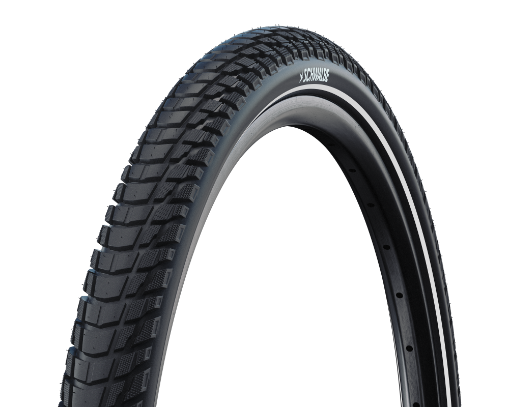 Schwalbe Pneu Marathon Plus Tour 28x2.15 Addix Green starr mit Reflexstreifen black