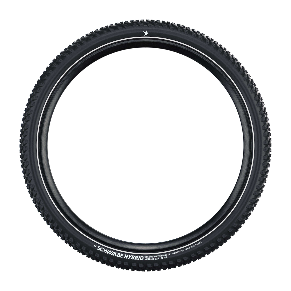 Schwalbe Pneu Hybrid 365 Johnny Watts Plus 29x2.35 Addix Falt mit Reflexstreifen black