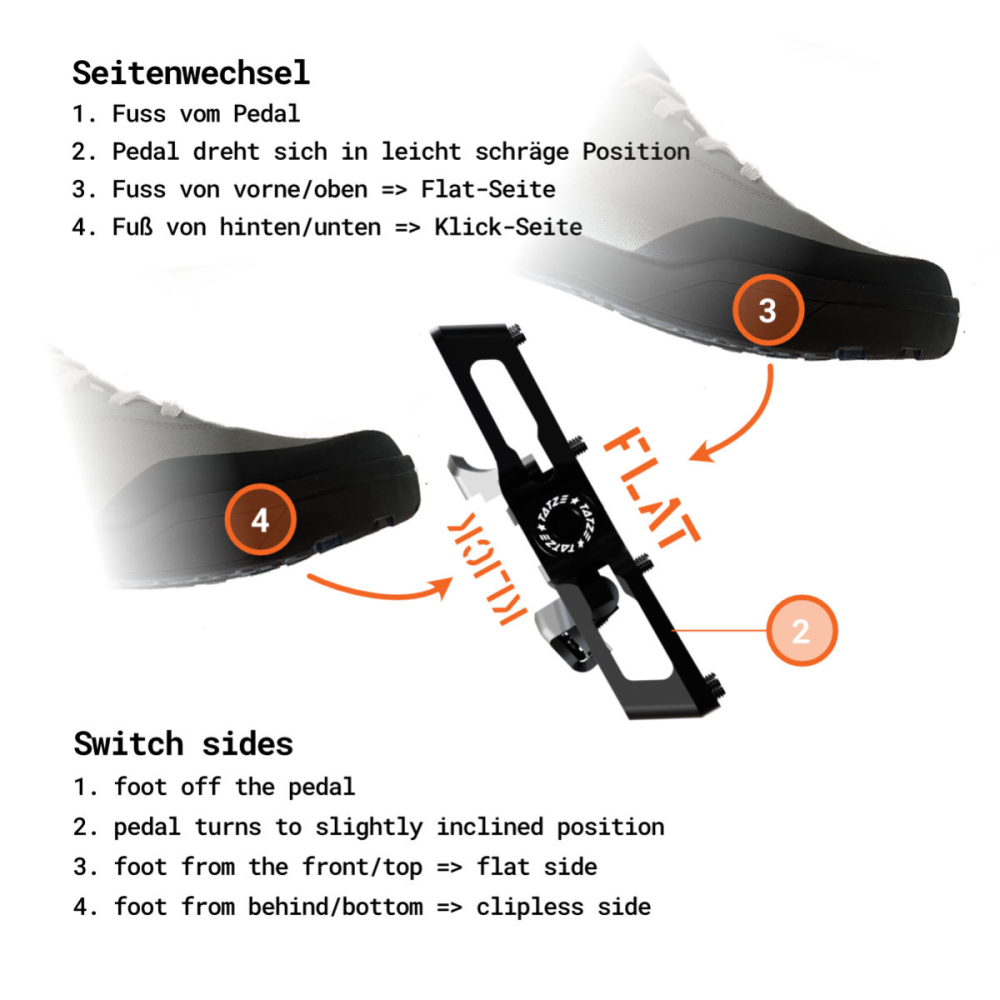 TATZE CONTACT COMBI Pedal, blau
