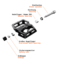 TATZE CONTACT COMBI Pedal, rot