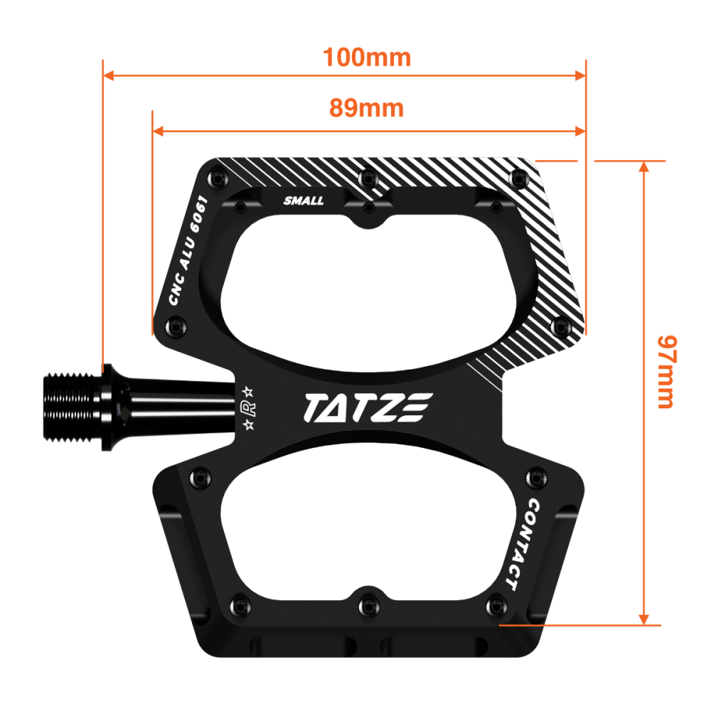 TATZE CONTACT Small Pedal, orange