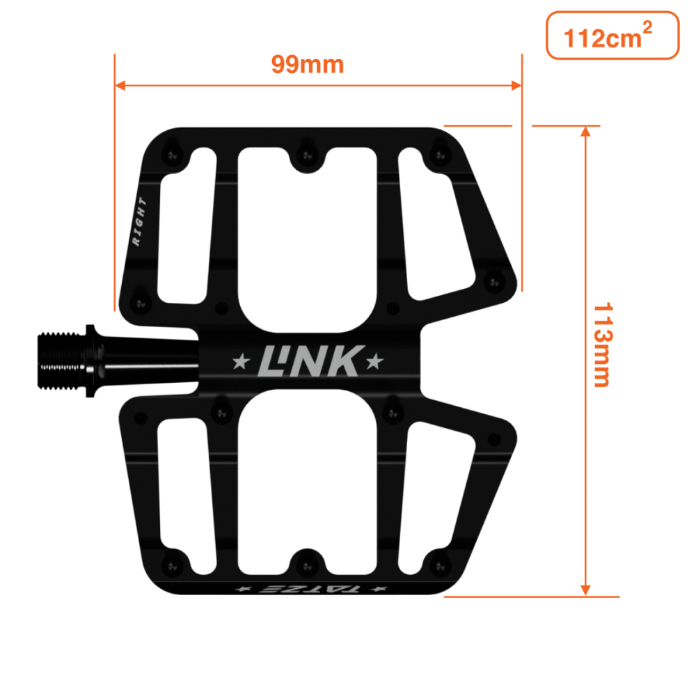 Tatze TATZE LINK Pedal Titan, schwarz