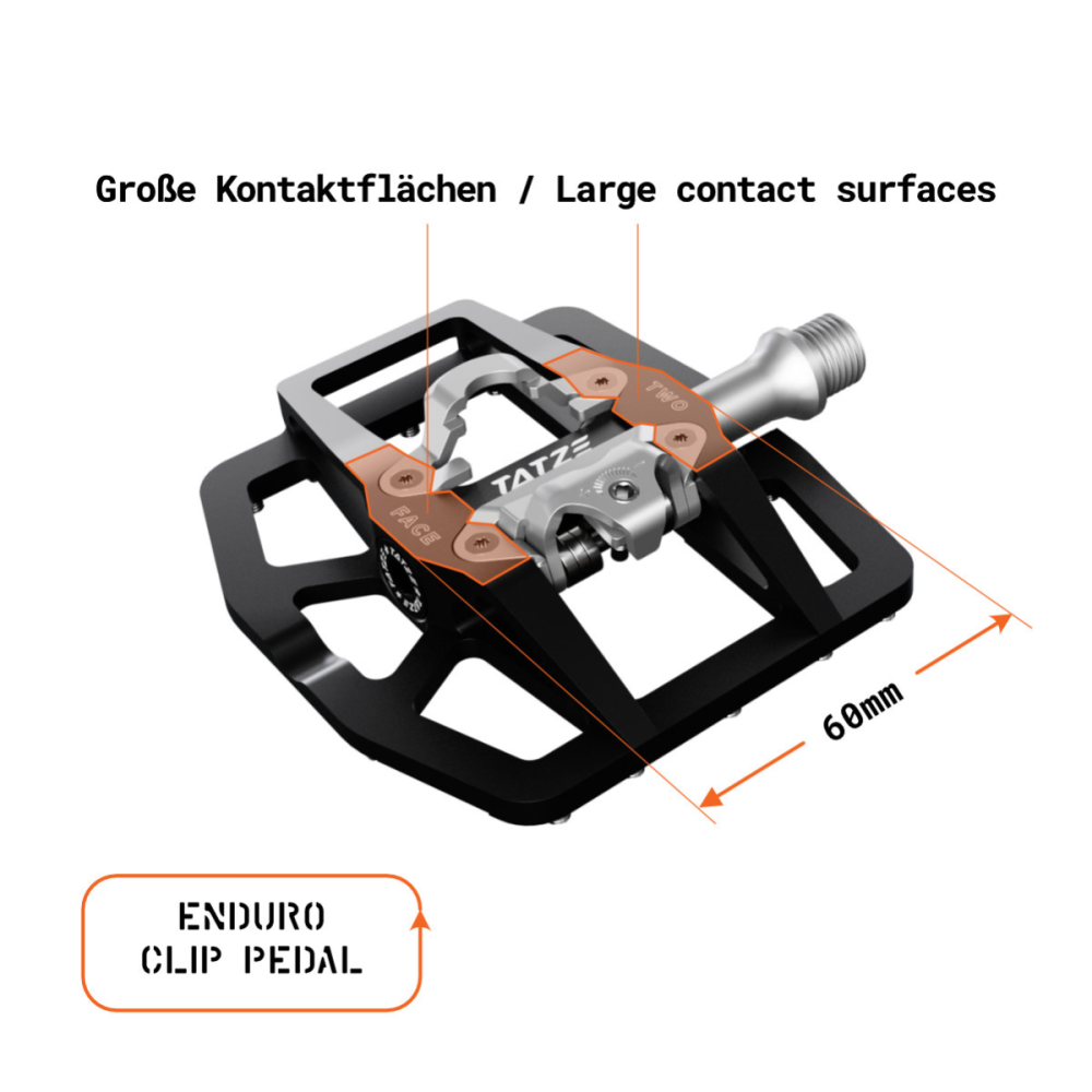 Tatze TATZE TWO-FACE 2 Pedal, orange