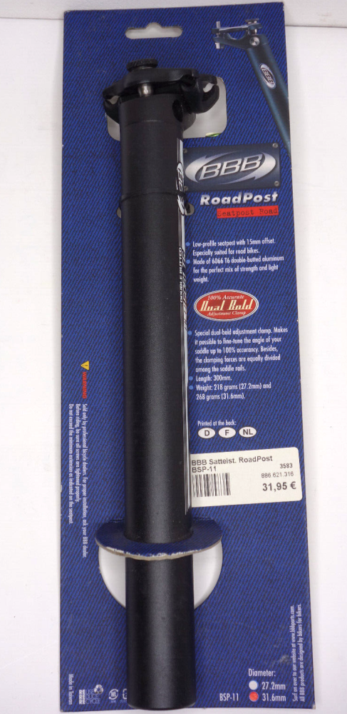 BBB BBB Road Post Stattelstütze BSP-11, 31,6mm schwarz Alu 300mm