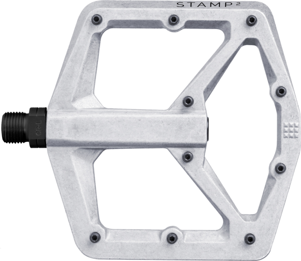 Crankbrothers Pedal Stamp 2 large raw silber alu