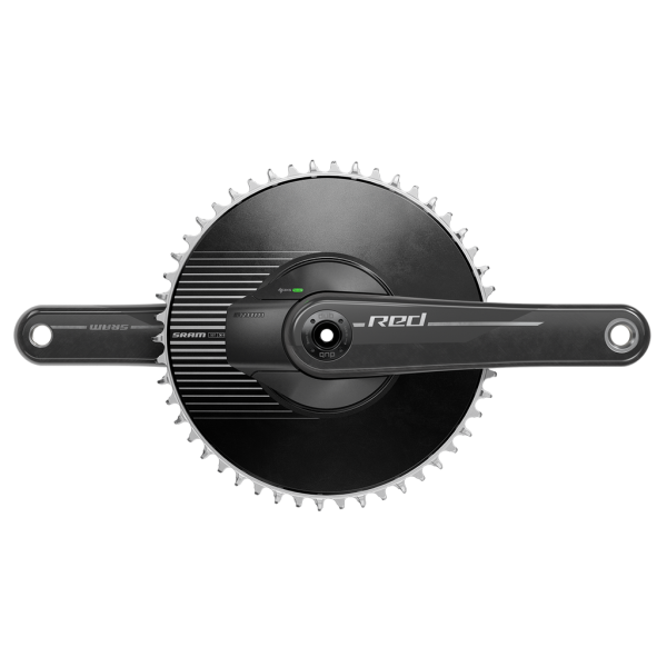 Quarq MY24 Power Meter Crankset Red AXS 1x DUB Aero, natural carbon, 160mm/50t
