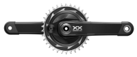 SRAM Powermeter XX SL Eagle T-Type 34Z 175mm Spiderbased Q168 CL55 DUB Black