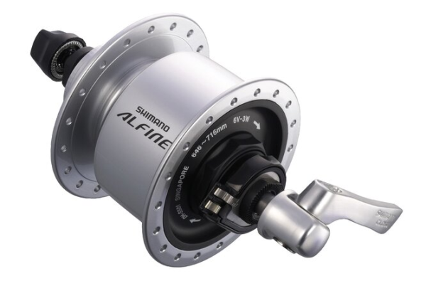 Shimano Nabendynamo ALFINE DH-S501 100 mm Center-Lock 32-Loch 6V/3.0W QR silber