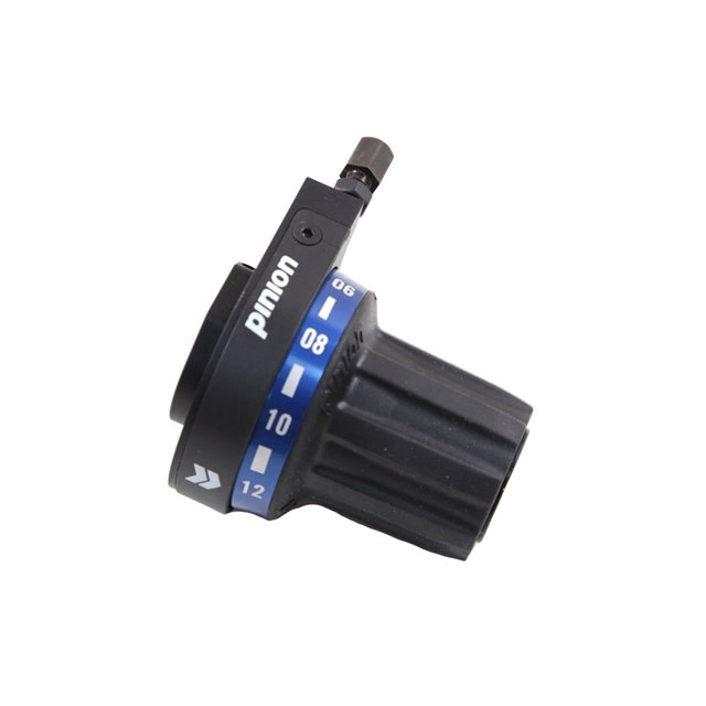 Pinion OT Drehschalter 1.12 sz Zahlenring schwarz eloxiertDS1.12, 12 Gang, schwarz eloxiert