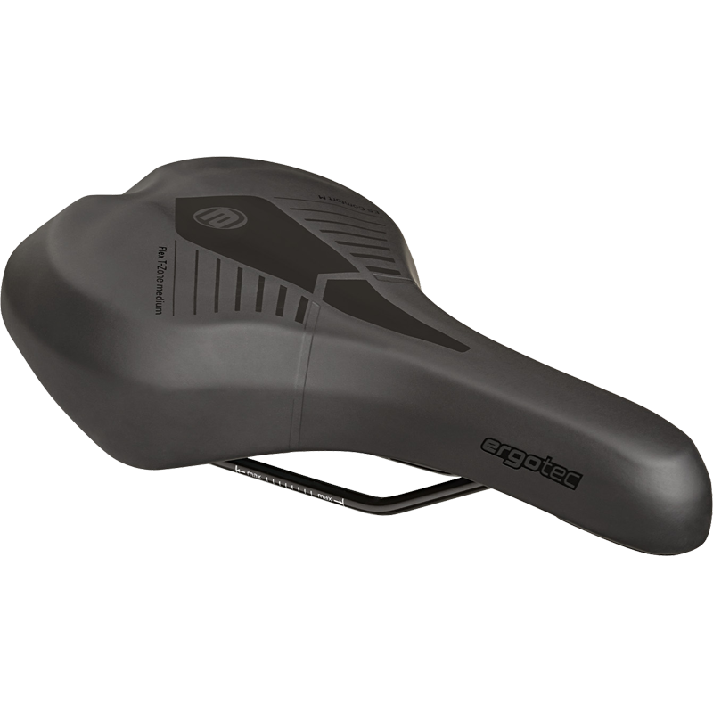 Sattel, ES ACTIVE M, 279x174mm, PU/Memory Foam MEDIUM, schwarz, 440g, he10