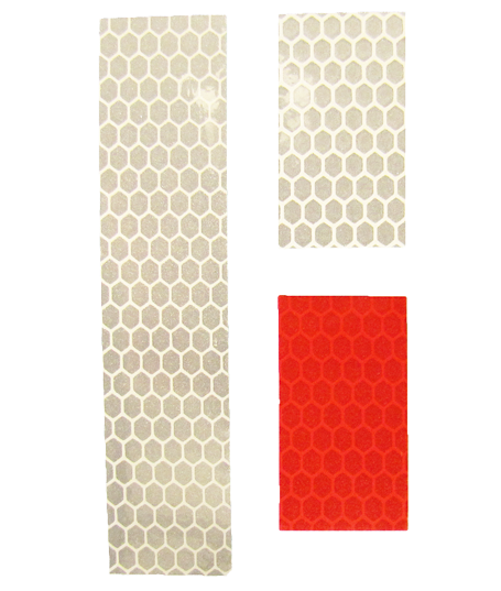 Reflektorfolie, 3er Set 3M, 2x rot kurz, 2x weiss kurz, 2x weiss lang