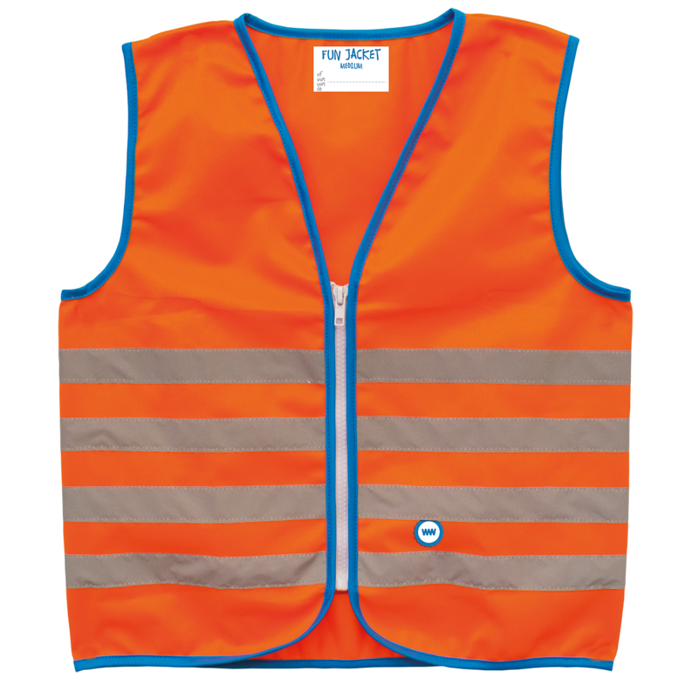 Leuchtweste, FUN JACKET KIDS, ORANGE, S