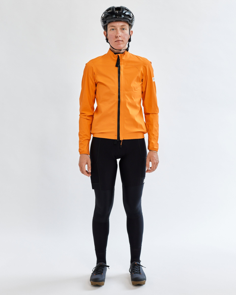 Albion Cycling Women's All Road Pertex® Shield Rain Jacket (Orange)