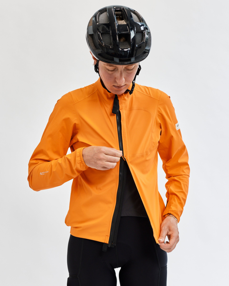 Albion Cycling Women's All Road Pertex® Shield Rain Jacket (Orange)