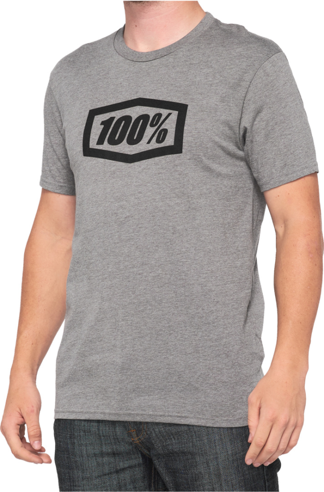 100percent Icon Short Sleeve Tee Heather grau S
