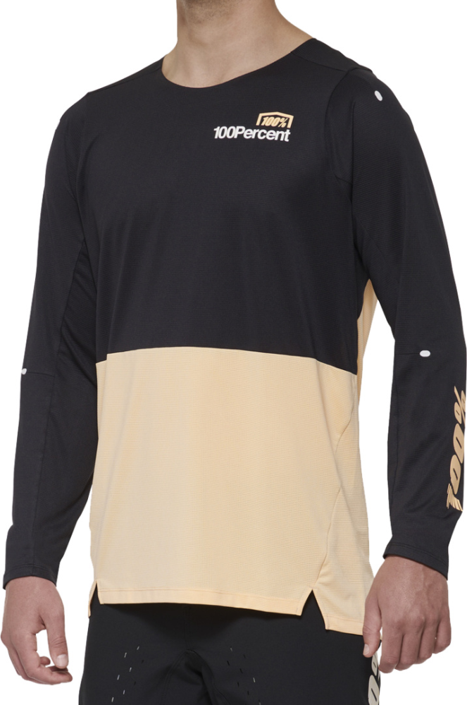 100percent R-CORE-X Long Sleeve Jersey black/peach XL