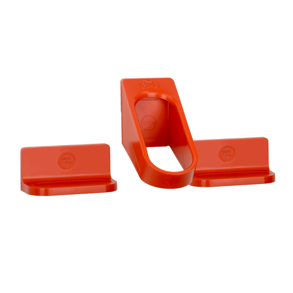 Cycloc Hero, Velo-Wandhalterung. Rot-Orange.